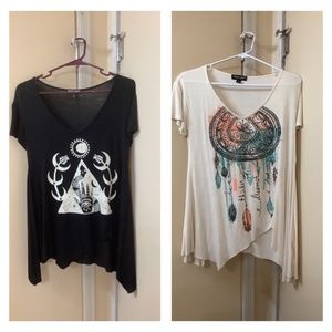 ABOUT A GIRL Hamsa Short Sleeve Tunics Junior Size SMALL